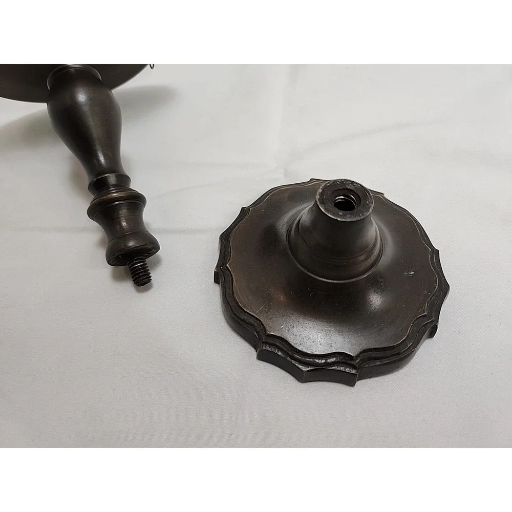 VTG Candle Holder Drip Protector ~ 6.5'~ Made in India ~Gothic Flower Style Base